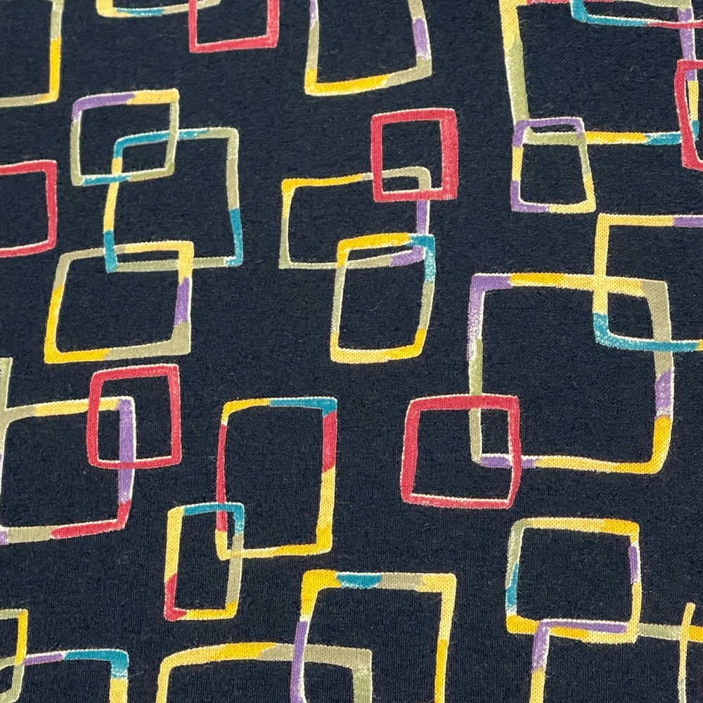 Old Skool Black Polo Shirt with Geometric Design - Picture 4 of 7